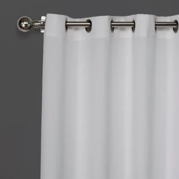 Curtains & Drapes-Kirkland's Home Lila Curtain Panel Set, 84 In. White