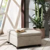 Benches & Ottomans-Kirkland's Home Lila Tufted Sand Storage Ottoman Tan