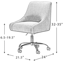 Office Furniture-Kirkland's Home Lili Cream Golden Office Chair Ivory