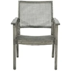 Accent Chairs-Kirkland's Home Linden Woven Cane Accent Chair Gray