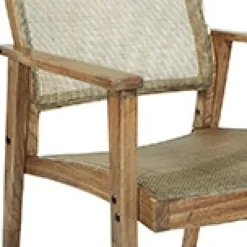 Accent Chairs-Kirkland's Home Linden Woven Cane Accent Chair Brown