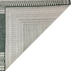 Outdoor Rugs-Kirkland's Home Linear Macy Indoor/Outdoor Area Rug, 6X9 Green