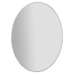 Framed Mirrors-Kirkland's Home Linear Oval Metal Wall Mirror Silver
