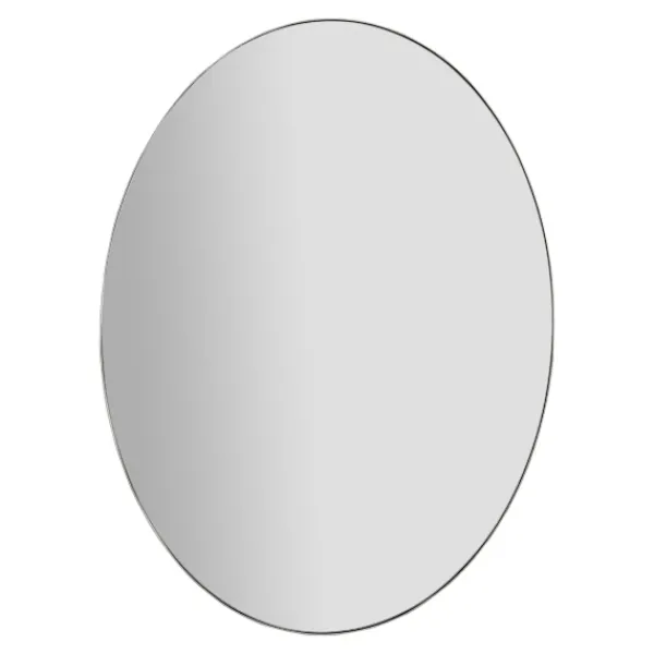 Framed Mirrors-Kirkland's Home Linear Oval Metal Wall Mirror Silver
