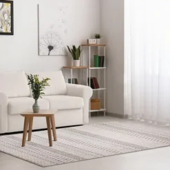 Outdoor Rugs-Kirkland's Home Linear Sundry Outdoor Area Rug, 6X9 Gray