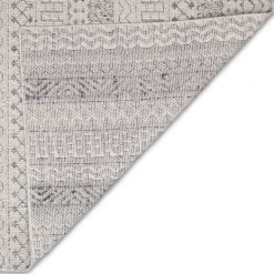 Outdoor Rugs-Kirkland's Home Linear Sundry Outdoor Area Rug, 6X9 Gray