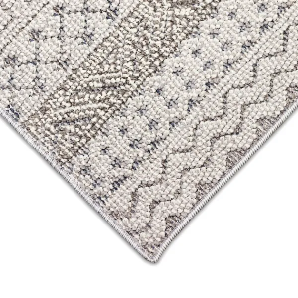 Outdoor Rugs-Kirkland's Home Linear Sundry Outdoor Area Rug, 5X7 Gray