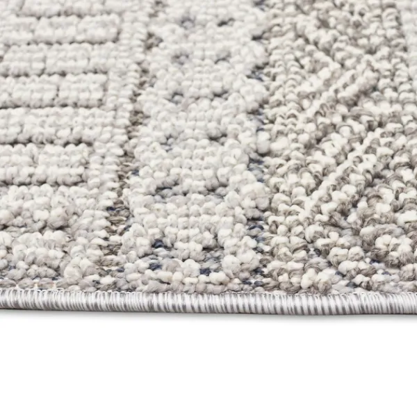 Outdoor Rugs-Kirkland's Home Linear Sundry Outdoor Area Rug, 5X7 Gray