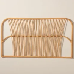 Beds & Headboards-Kirkland's Home Linear Weave Rat Queen Headboard Tan