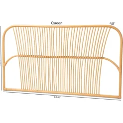 Beds & Headboards-Kirkland's Home Linear Weave Rat Queen Headboard Tan