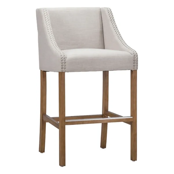 Bar Stools & Counter Height Stools-Kirkland's Home Linen Castaic Barstool Tan