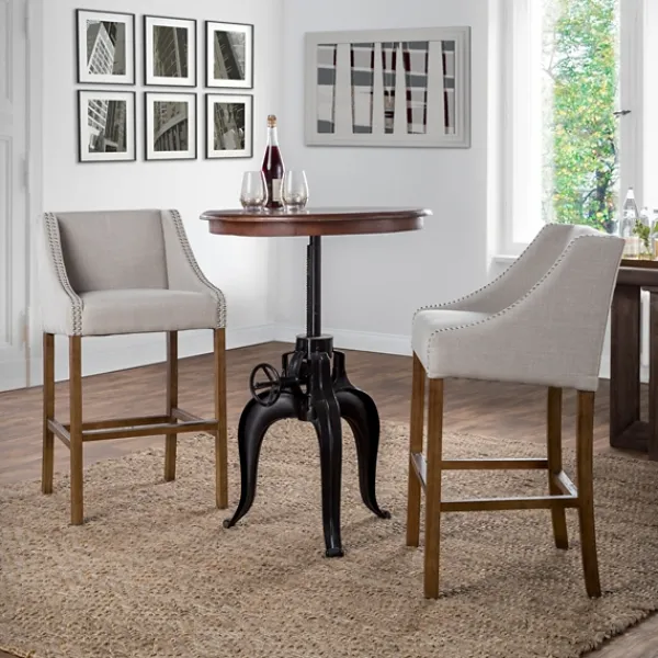Bar Stools & Counter Height Stools-Kirkland's Home Linen Castaic Barstool Tan