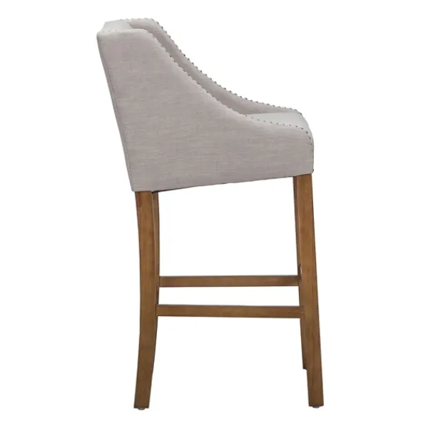 Bar Stools & Counter Height Stools-Kirkland's Home Linen Castaic Barstool Tan