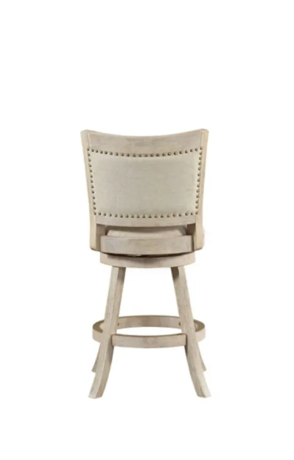 Bar Stools & Counter Height Stools-Kirkland's Home Linen Nailhead Trim Counter Stool, 38 In. Ivory