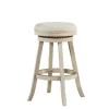 Bar Stools & Counter Height Stools-Kirkland's Home Linen Upholstered Swivel Bar Stool Ivory
