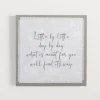 Wall Quotes & Signs-Kirkland's Home Little By Little Linen Wall Plaque Gray/Purple