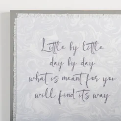 Wall Quotes & Signs-Kirkland's Home Little By Little Linen Wall Plaque Gray/Purple