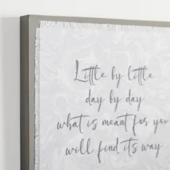Wall Quotes & Signs-Kirkland's Home Little By Little Linen Wall Plaque Gray/Purple