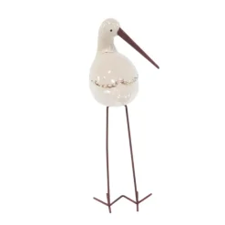 Statues & Figurines-Kirkland's Home Long Beak Stoneware Bird Figurines, Set Of 3 White