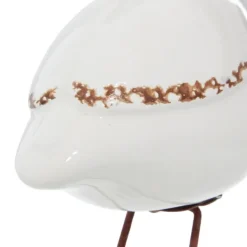 Statues & Figurines-Kirkland's Home Long Beak Stoneware Bird Figurines, Set Of 3 White
