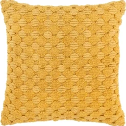 Pillows-Kirkland's Home Looped Cotton Throw Pillow Yellow