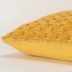 Pillows-Kirkland's Home Looped Cotton Throw Pillow Yellow