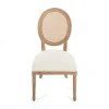 Dining Chairs-Kirkland's Home Louis Cane & Cream Upholstered Dining Chair Ivory
