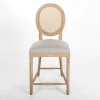 Bar Stools & Counter Height Stools-Kirkland's Home Louis Cane Upholstered Counter Stool Gray