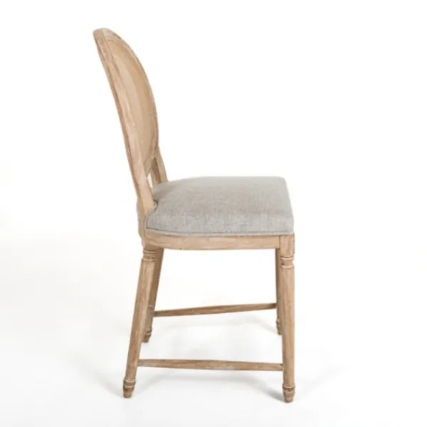 Bar Stools & Counter Height Stools-Kirkland's Home Louis Cane Upholstered Counter Stool Gray