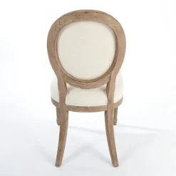 Dining Chairs-Kirkland's Home Louis Cream Upholstered Dining Chair Ivory