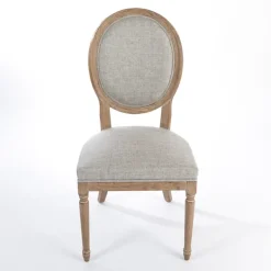 Dining Chairs-Kirkland's Home Louis Upholstered Dining Chair Gray