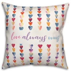 Pillows-Kirkland's Home Love Always Wins Outdoor Pillow White/Multi