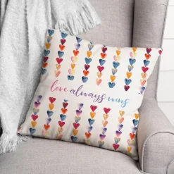 Pillows-Kirkland's Home Love Always Wins Outdoor Pillow White/Multi