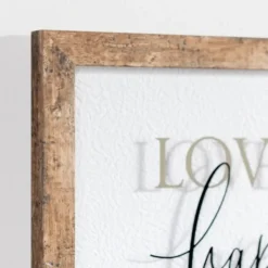 Wall Quotes & Signs-Kirkland's Home Love Builds A Happy Home Wall Plaque White/Black/Tan