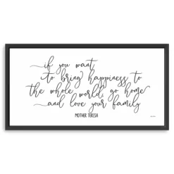 Wall Quotes & Signs-Kirkland's Home Love Your Family Framed Giclee Canvas Art Print White/Black