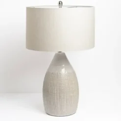 Table Lamps-Kirkland's Home Luca Cream Ceramic Table Lamp Ivory
