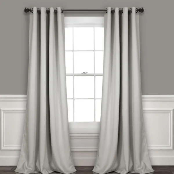 Curtains & Drapes-Kirkland's Home Lush Insulated Curtain Panel Set, 95 In. Gray