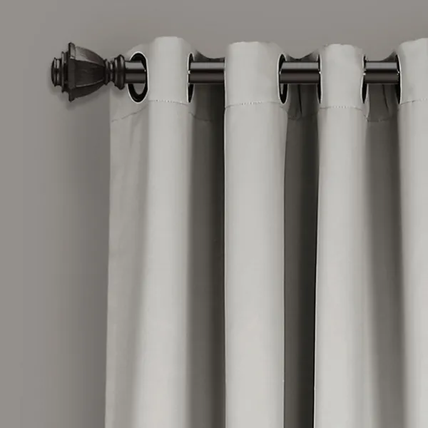 Curtains & Drapes-Kirkland's Home Lush Insulated Curtain Panel Set, 95 In. Gray