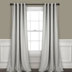 Curtains & Drapes-Kirkland's Home Lush Insulated Curtain Panel Set, 120 In. Gray