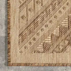 Outdoor Rugs-Kirkland's Home Luxe Diamond Outdoor Area Rug, 6X9 Gray