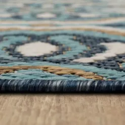 Outdoor Rugs-Kirkland's Home Luxe Diamond Outdoor Area Rug, 7X10 Gray