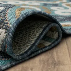 Outdoor Rugs-Kirkland's Home Luxe Diamond Outdoor Area Rug, 7X10 Gray
