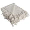Blankets & Throws-Kirkland's Home Luxe Knit Fringed Throw Ivory