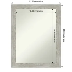 Decorative Mirrors-Kirkland's Home Lyndon Dove Gray Wood Framed Mirror