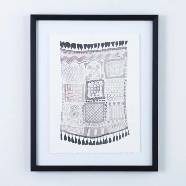 Framed Art-Kirkland's Home Macrame I Framed Art Print White/Gray