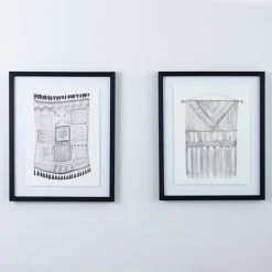 Framed Art-Kirkland's Home Macrame Ii Framed Art Print White/Gray