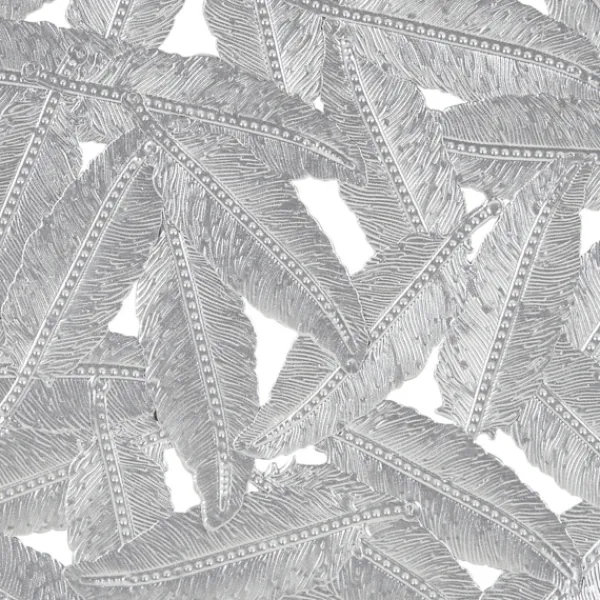 Wall Plaques-Kirkland's Home Madison Park Iron Feathers Wall Plaques, Set Of 3 Silver/Gray