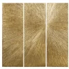 Wall Plaques-Kirkland's Home Madison Park Sunburst 3-Pc. Wall Plaque Gold