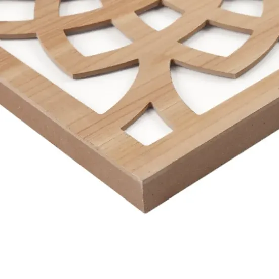 Wall Plaques-Kirkland's Home Madison Park Wood Lotus Wall Plaques, Set Of 2 Brown/White