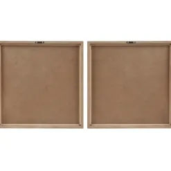 Wall Plaques-Kirkland's Home Madison Park Wood Lotus Wall Plaques, Set Of 2 Brown/White